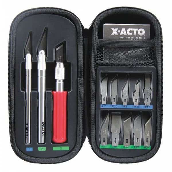 Knife Set, 3 Knives, 10 Blades, Carrying Case