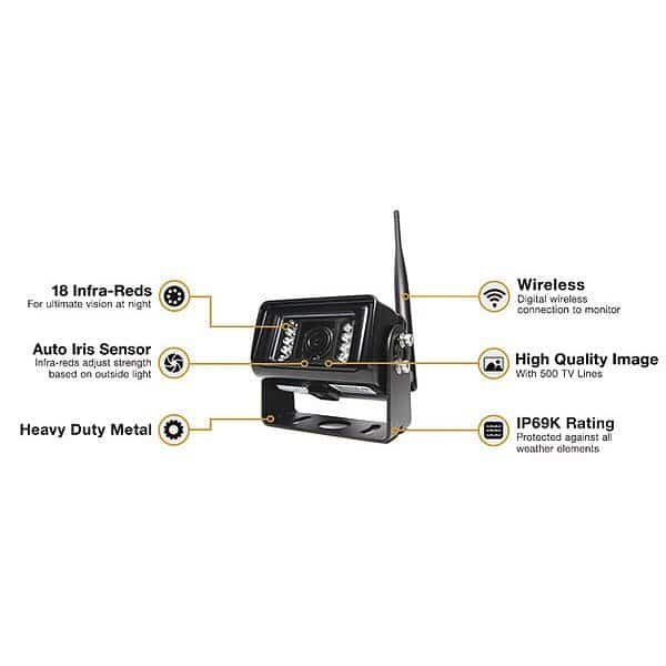 Backup Camera System, Wireless, 5" Screen