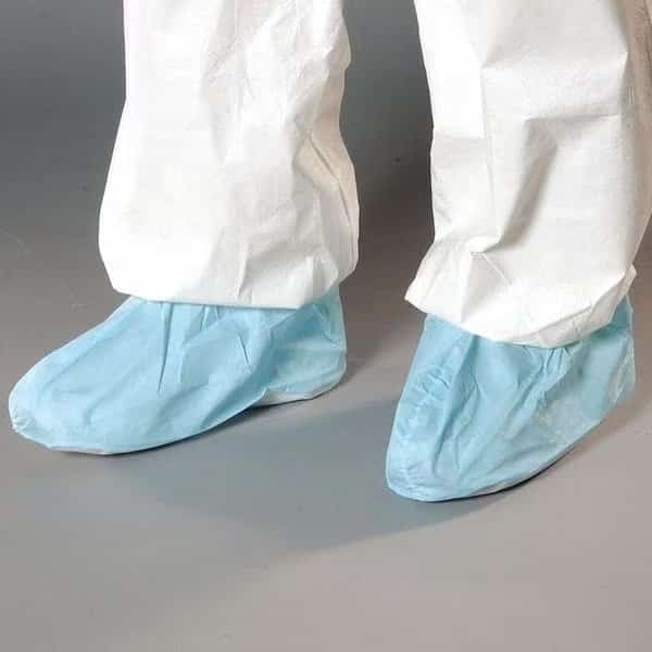 Disposable Shoe Covers, PVC/Vinyl, Blue, Slip Resistant Sole: Yes , Universal