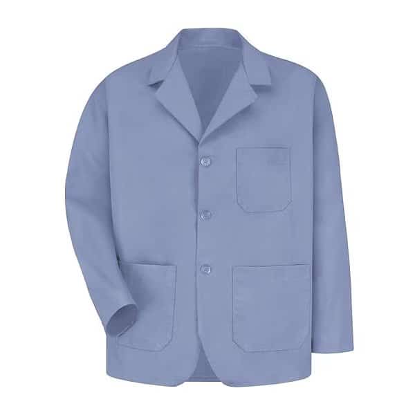 Mens Lt Blue Poplin Office Coat, Mfr#: KP10LB RG XXL, RED KAP