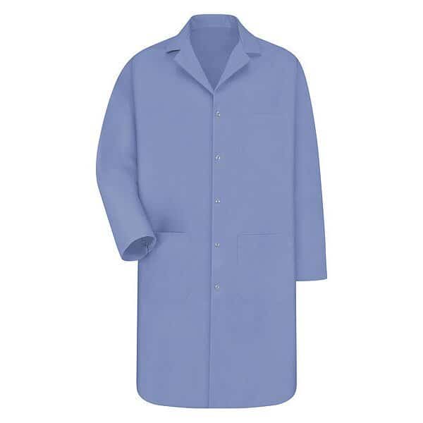 Lab Coat, Polyester/Combed Cotton, 3 Pockets, Snaps
