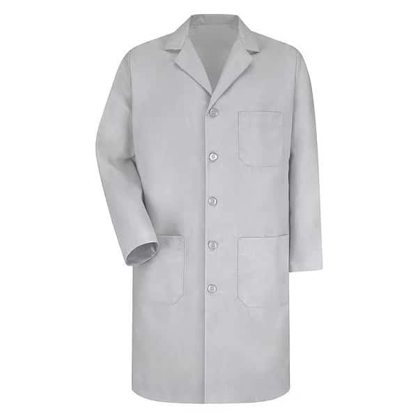 Lab Coat, Cotton Poplin/Polyester, 3 Pockets, Button