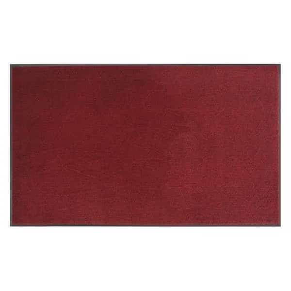 Entrance Mat, Red/Black, 3 ft W x 5 ft L