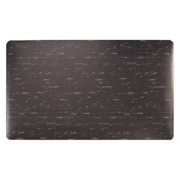 Antifatigue Mat, 3 ft. L x 2 ft. W, 1/2" Thickness, Marble, Black/White