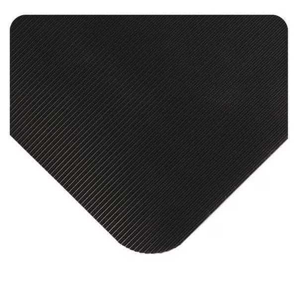 Antifatigue Mat, 11 ft. L x 3 ft. W, 5/8" Thickness, Corrugated, Black
