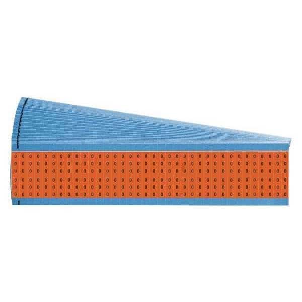 Wire Markers, Legend 0, Black/Orange, PK25