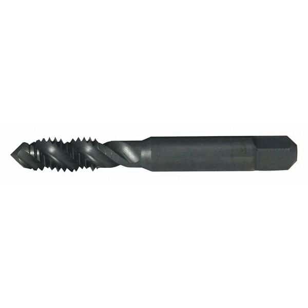 Spiral Flute Tap, 1/4"-20, Plug, UNC, 3 Flutes, Steam Oxide, GREENFIELD THREADING, Mfr# 282252