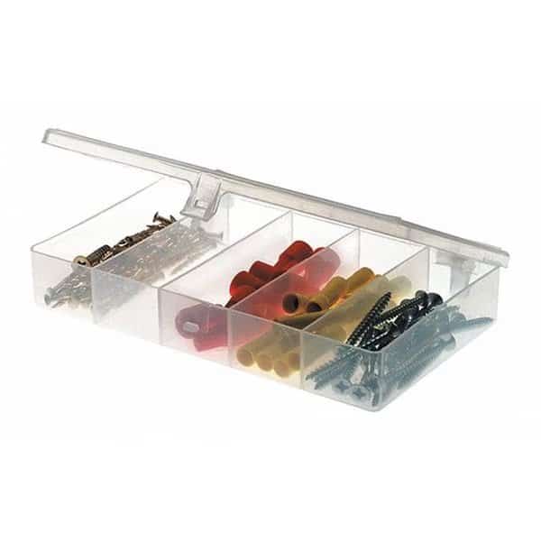 Compartment Box with 5 compartments, Plastic, 1 1/8 in H x 3-3/4 in W
