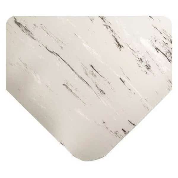 Antifatigue Mat, 27 ft. L x 2 ft. W, 1/2" Thickness, Marble, Gray