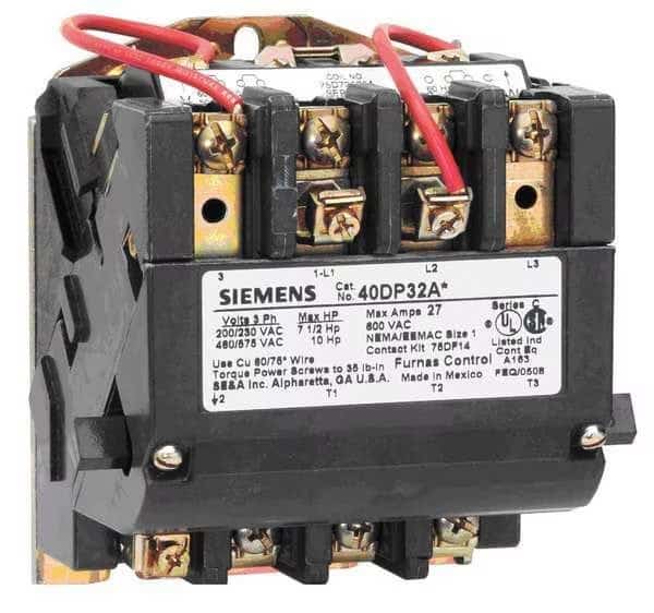 208VAC Non-Reversing Magnetic Contactor 3P 90A NEMA 3, SIEMENS, Mfr# 40HP32AD