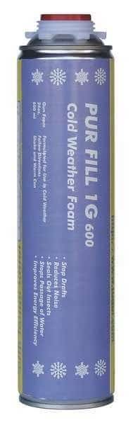 Spray Foam Sealant, Gun Application Method 24 oz, Aerosol Can, Yellow, 7 percent Expansion Ratio