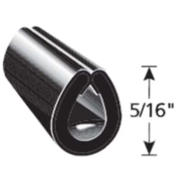 Black Vinyl Edge Guard 250 ft L, 5/16 in H