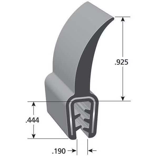Flap Seal,Coex,100 Ft., Mfr#: DD1201-100, TRIM LOK INC