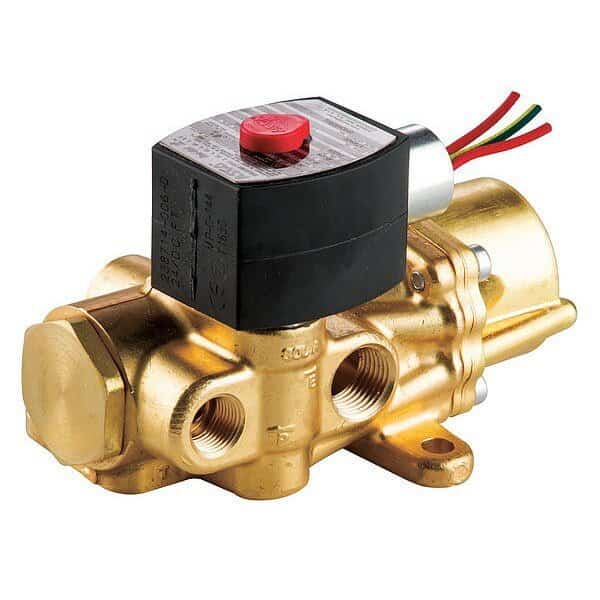 Solenoid Valve, 4-Way, 2-Position, Universal, 3/8 in Pipe Size, 24V DC, NAMUR Mount, Direct Acting