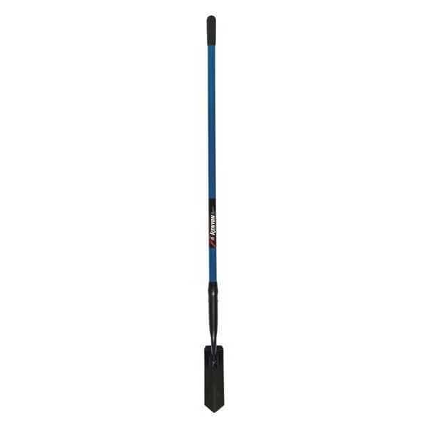 Trenching Shovel, 11 ga Steel Blade, 53 in L Blue Extended Professional Grade Fiberglass Handle