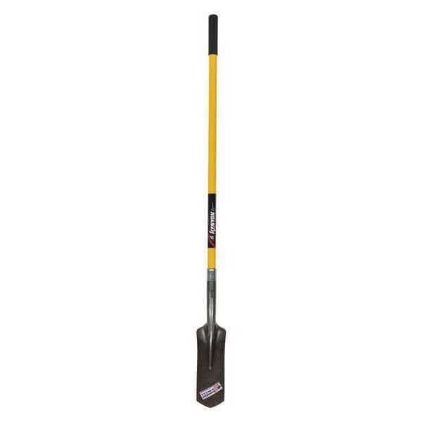 14 ga Forward Turn Step Trenching Shovel, Tempered Steel Blade, 48 in L Yellow, Kenyon, Mfr#: 89084