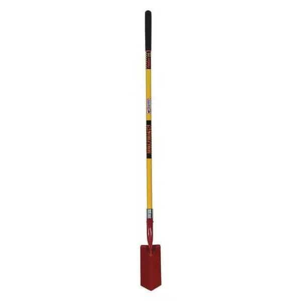 Trenching Shovel, 14 ga Steel Blade, 53 in L Yellow Premium Fiberglass Handle