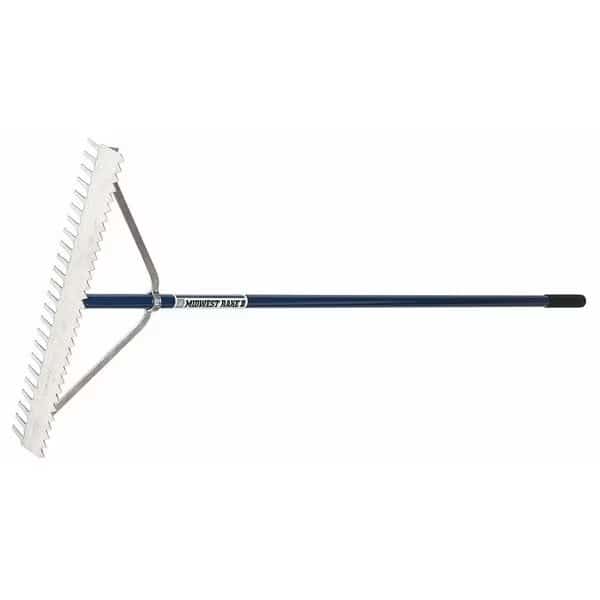 Dual Purpose Rake,24",66" Blue Handle, Mfr#: 12524, SEYMOUR MIDWEST RAKE