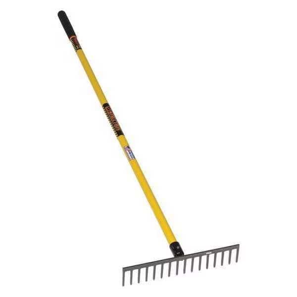 Level Head Rake,64" Yellow Handle, Mfr#: 42390, SEYMOUR MIDWEST STRUCTRON