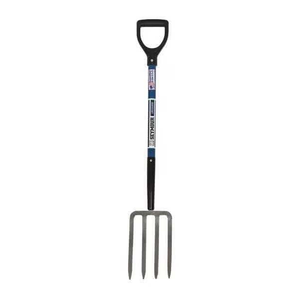 4-tine Spading Fork with 30"L Fiberglass Handle