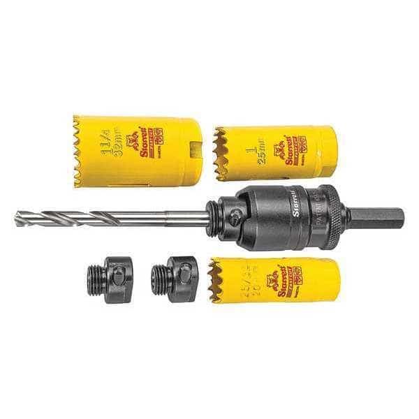 Kwik Change Arbor Kit,w/ Hole Saws - Hex, Mfr#: A6-8, STARRETT