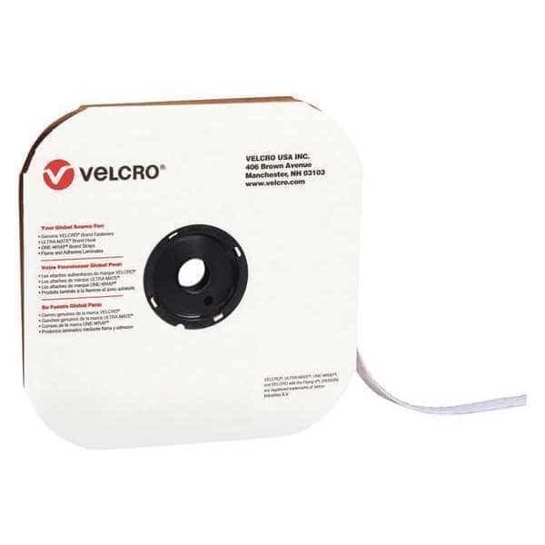 Tape Strips, Hook, 3/4"x75ft., Wh, 1PK, 75', 3/4" Wd, White