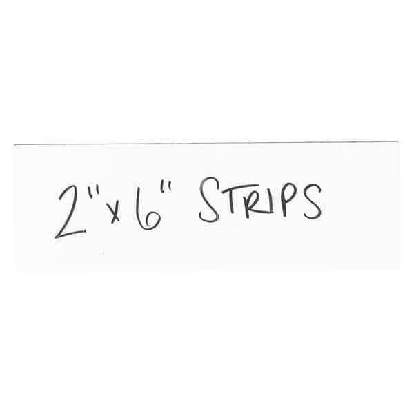 Warehouse Labels, Magnetic Strips, 2" x 6", White, PK25