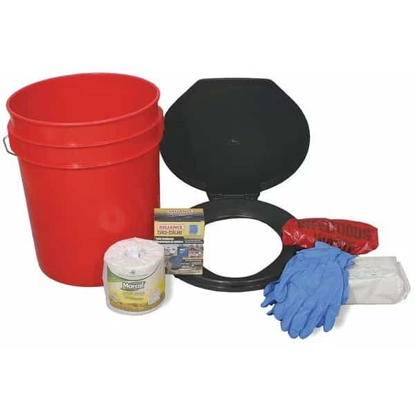Emergency Toilet Kit, Plastic 13 Components, 4 People Served