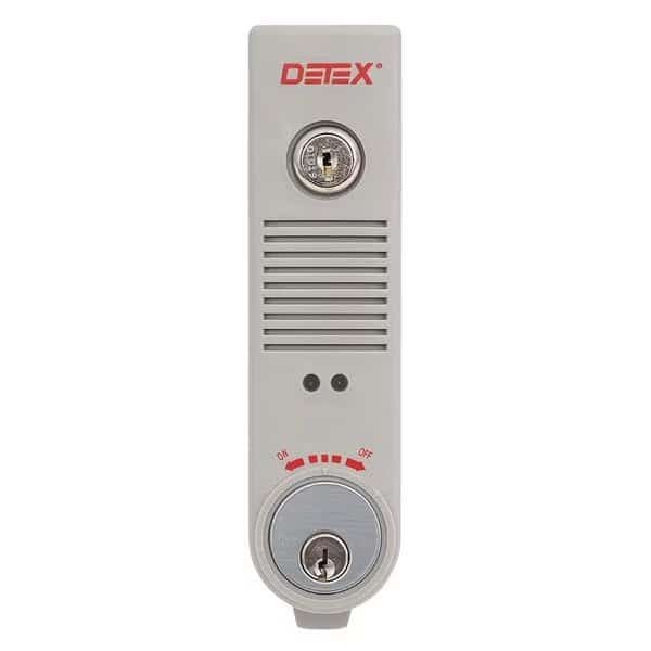 Exit Door Alarm,9V Battery,UL Listed, Mfr#: EAX-300 GRAY W-CYL, DETEX
