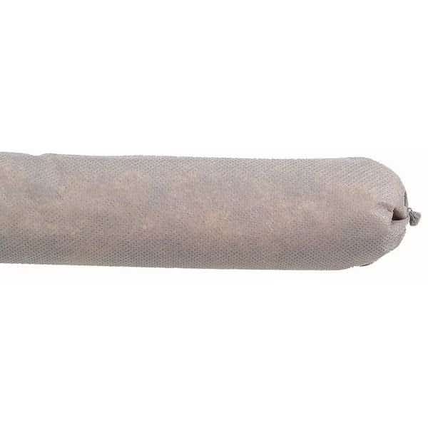 Sorbent Sock, 10 gal Vol Absorbed per Pkg, 3 in x 42 in, Universal, Gray, No Connector, 20 PK