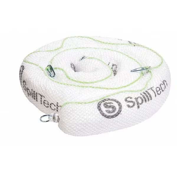 Sorbent Boom, 30 gal, 5 in x 10 ft, Oil, White, Polypropylene