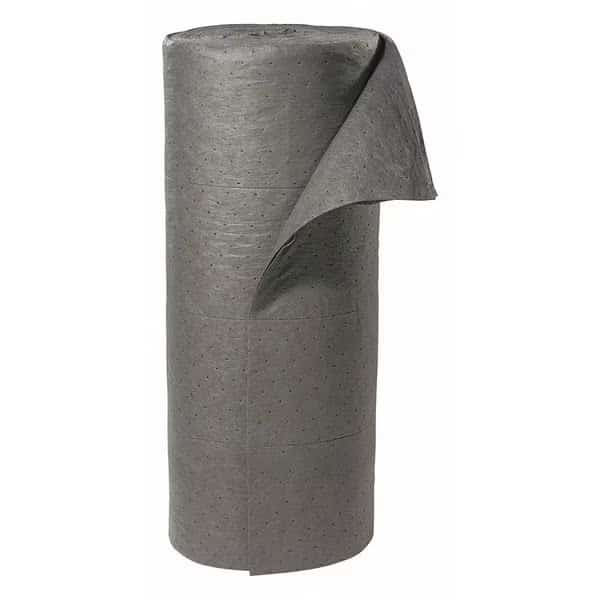 Sorbent Roll, Universal, 49 gal Vol Absorbed per Pkg, 30 in x 150 ft, Gray, Polypropylene
