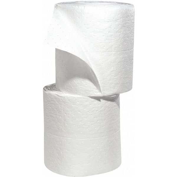 Sorbent Roll, 44 gal, 15 in x 150 ft, Oil, White, Polypropylene
