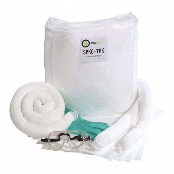 Spill Kit, 8 gal Volume Absorbed per Kit, Bag, White, 29