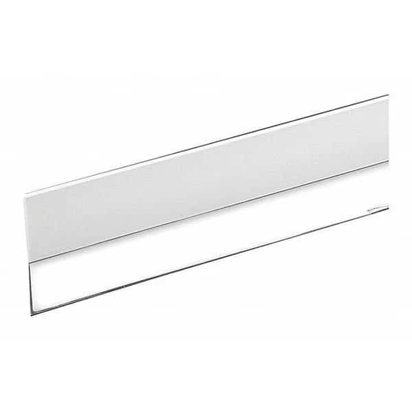 Vinyl Door Sweep, Single Fin, Flange 1" H