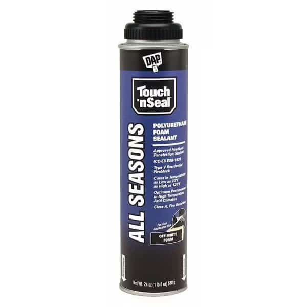 Spray Foam Sealant, Gun Application Method 24 oz, Aerosol Can, Beige, 2-3:1 Expansion Ratio