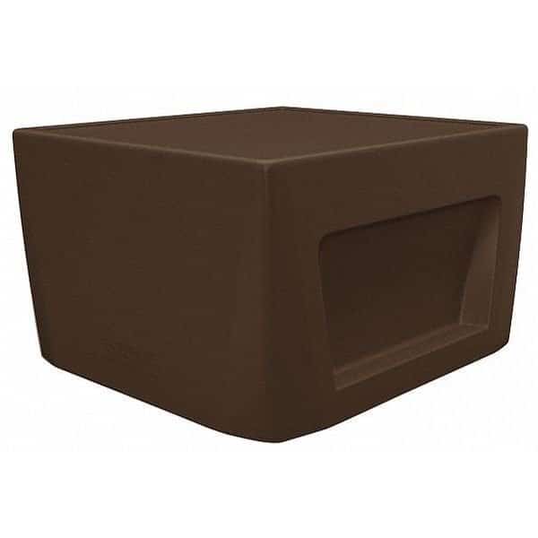 Square Utility Table, 23-3/4" W, 24" L, 14.75" H, Polyethylene Brown