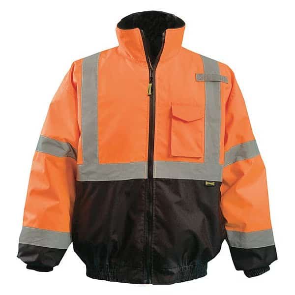Jacket, Polyester, Class 3 R, Orange, 5XL