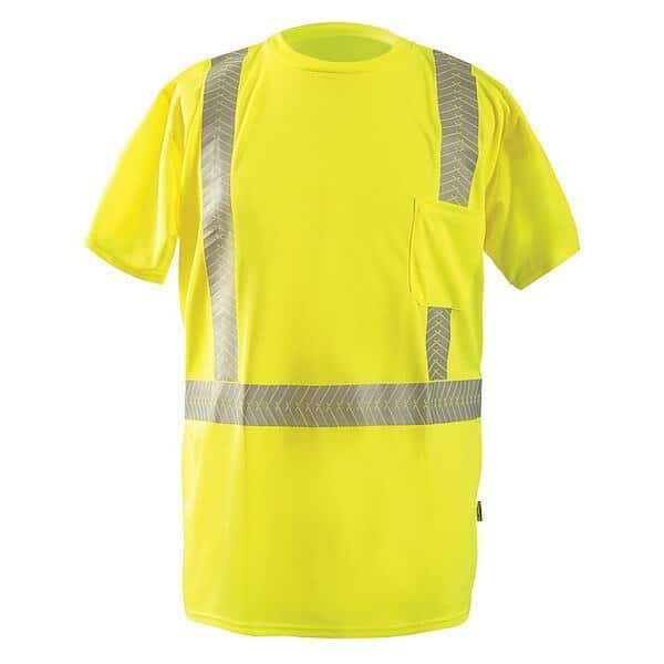 Unisex Long Sleeve T-Shirt, Polyester, Pullover, Yellow, XL