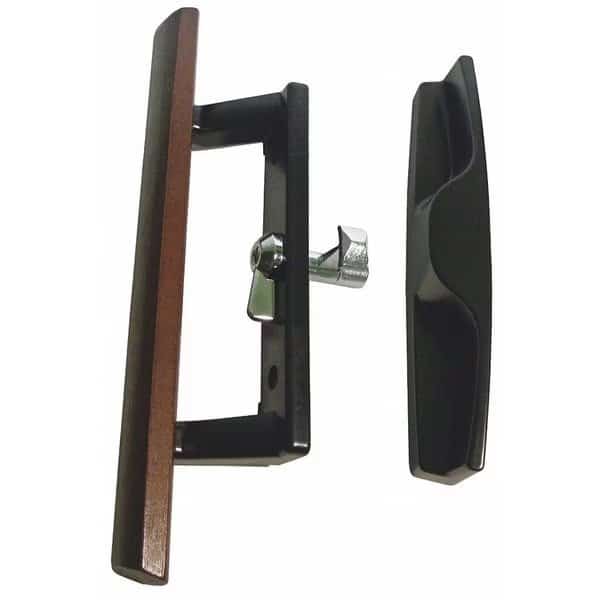 Handle Set, Wood/Zinc, 8-1/2" L x 4-1/2" H
