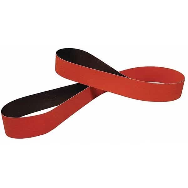 Sanding Belt, Coated, 1 1/2 in W, 132 in L, 80 Grit, Medium, Ceramic, 984F, Maroon, 3M Cubitron, Mfr#: 7100078984