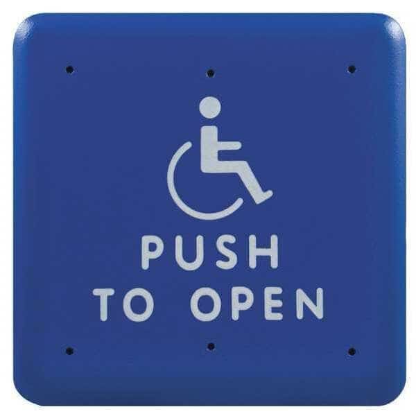 Push to Exit Button, Square, 4-1/2in.