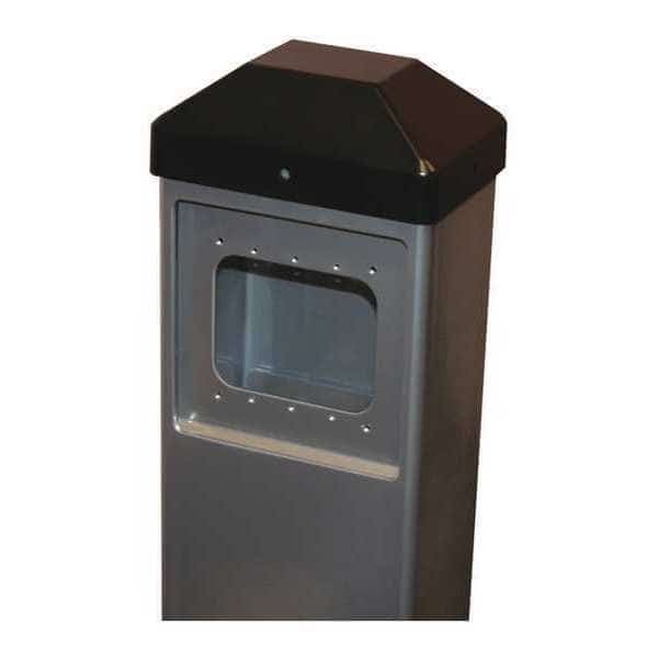 Bollard, Plastic, Surface Mount, Silver