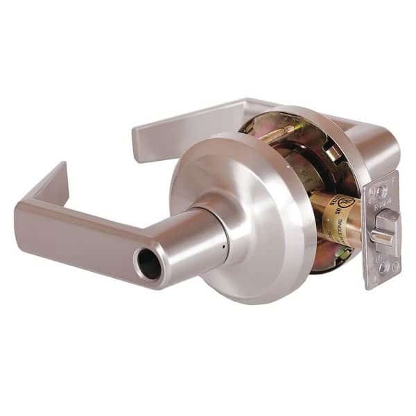 Door Lever Lockset, Satin Nickel