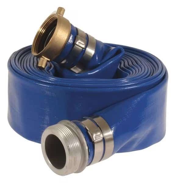 1-1/2" ID x 25 ft PVC Water Discharge Hose 80 PSI BL