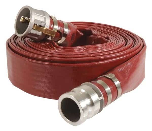 4" ID x 50 ft PVC Water Discharge Hose 100 PSI RD