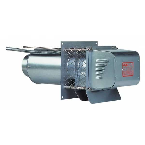 Power Venter, 115, Aluminum Steel, 24 in W, 14 in H, 8 Inlet and Outlet Dia.
