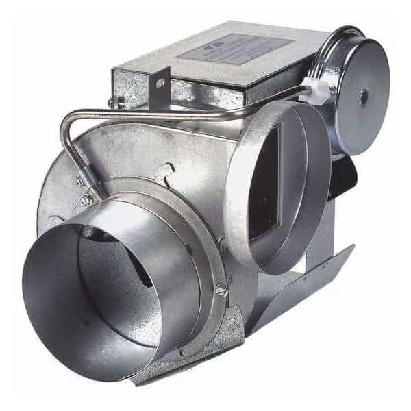 Power Venter, 115, Galvanized Steel, 9 3/4 in W, 8 3/4 in H, 5 Inlet and Outlet Dia.