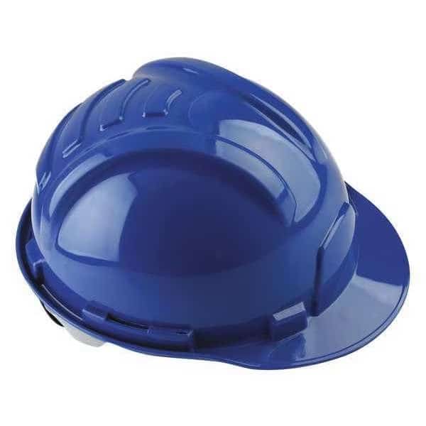 Hard Hat, Gladiator II, Polyethylene, 6 Point Ratchet, Type 1, Class E, Blue