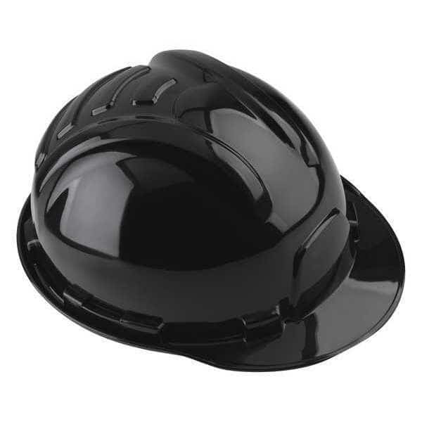 Hard Hat, Gladiator II, Polyethylene, 6 Point Ratchet, Type 1, Class E, Black